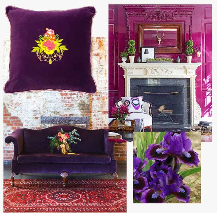Luxurious Purple Velvet Cushions
